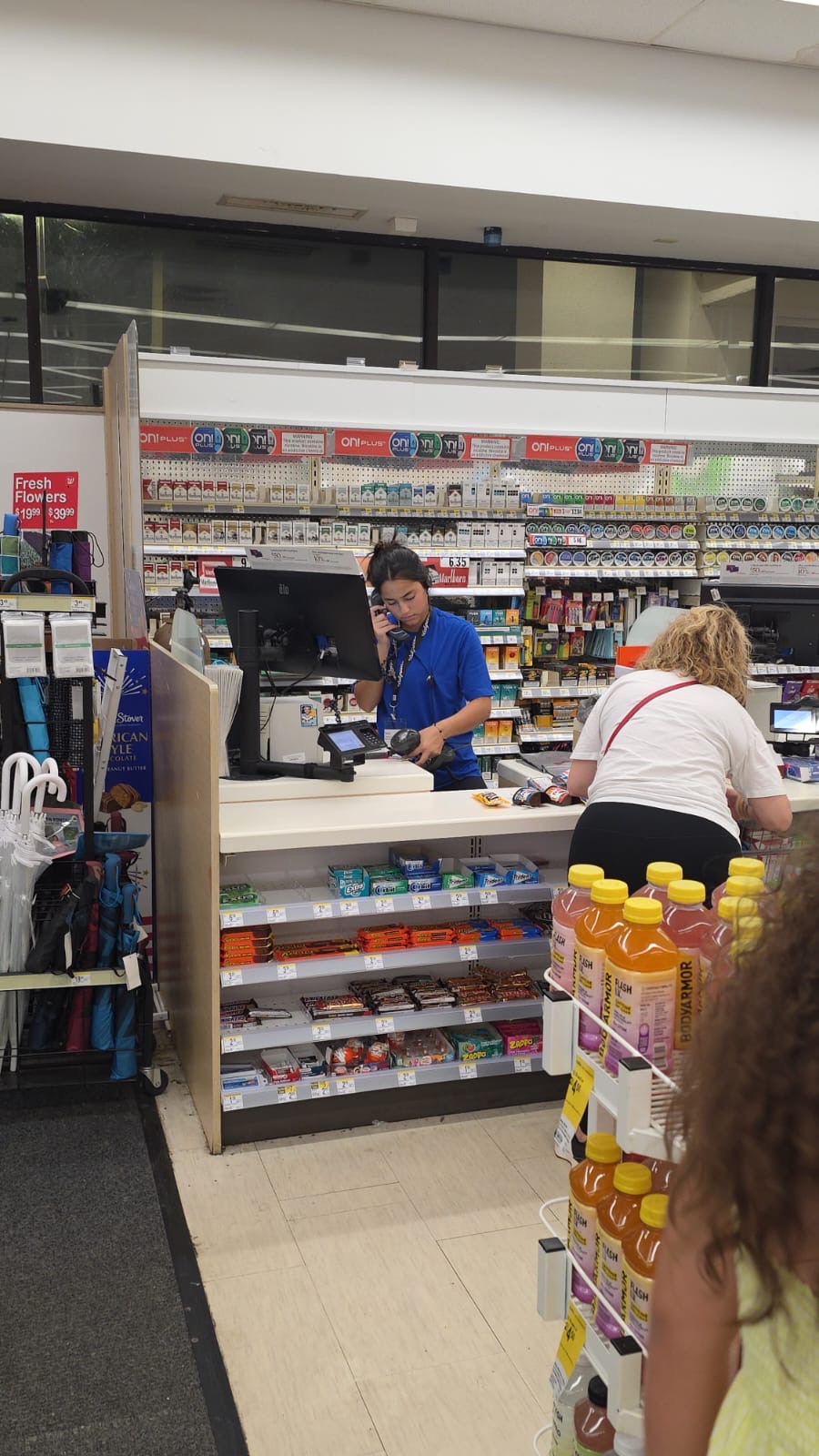 Nicole at the Walgreens register