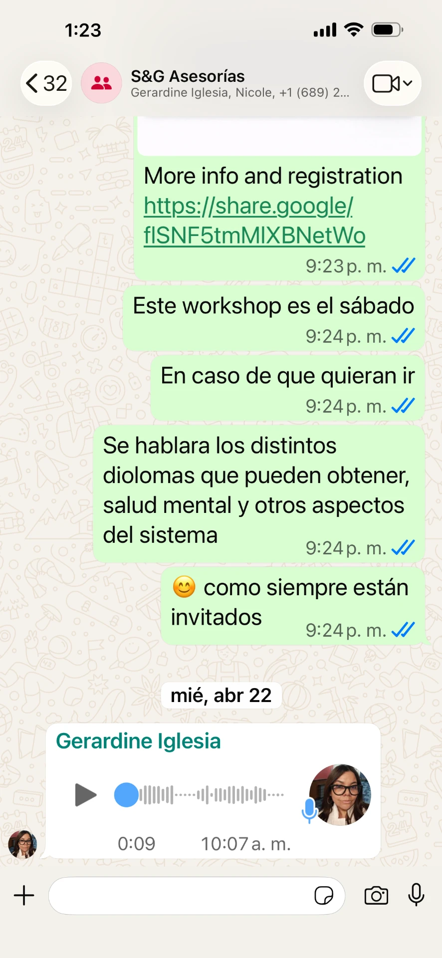 WhatsApp support networking messages