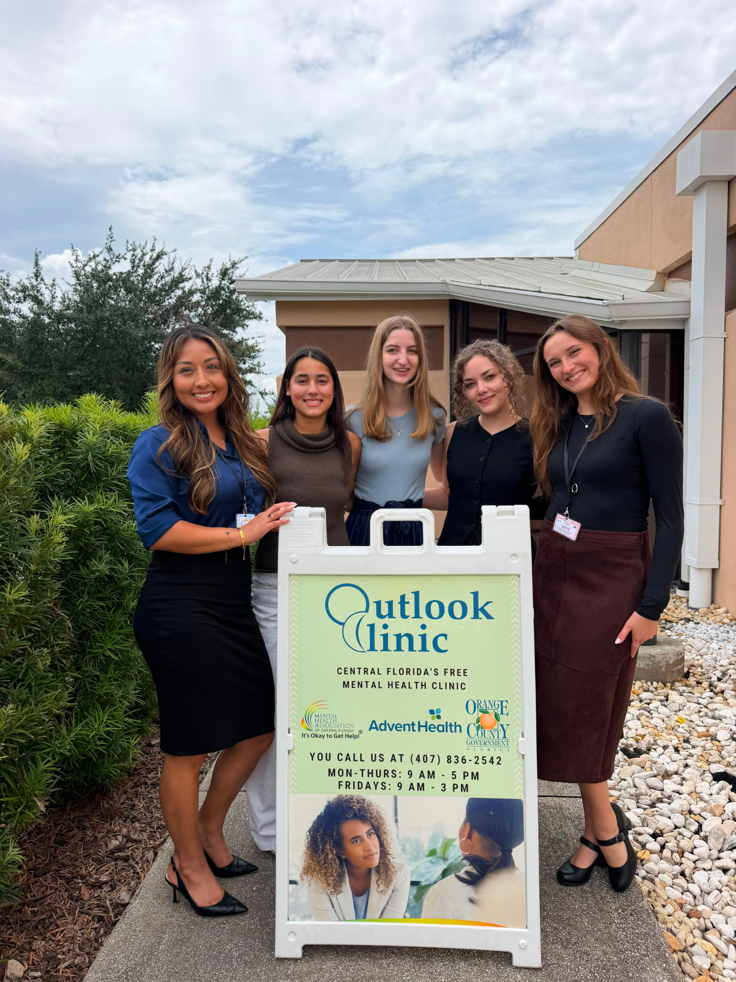 With the clinical outreach team at The Outlook Clinic